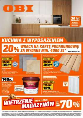 OBI - gazetka promocyjna Gazetka od środy 21.10 do poniedziałku 09.11