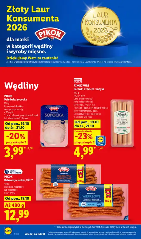 Lidl - gazetka promocyjna Oferta od poniedziałku od poniedziałku 19.10 do środy 21.10 - strona 52