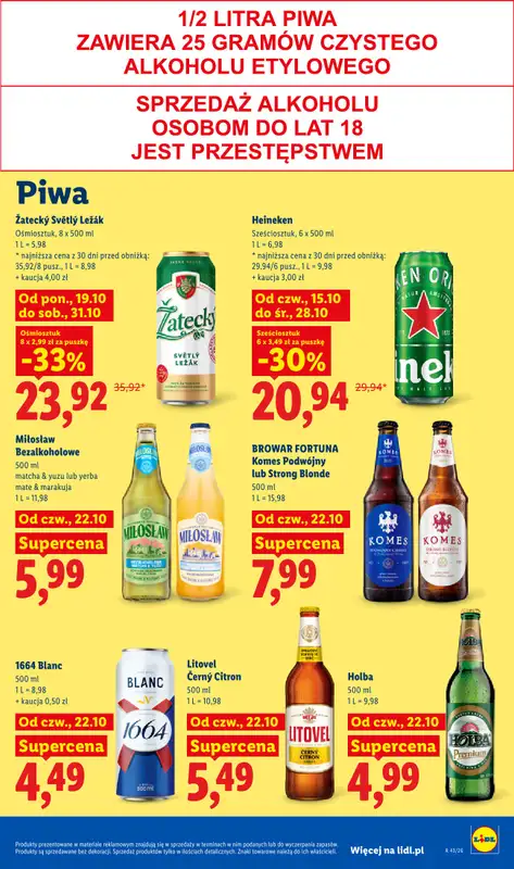 Lidl - gazetka promocyjna Oferta od czwartku od czwartku 22.10 do soboty 24.10 - strona 89