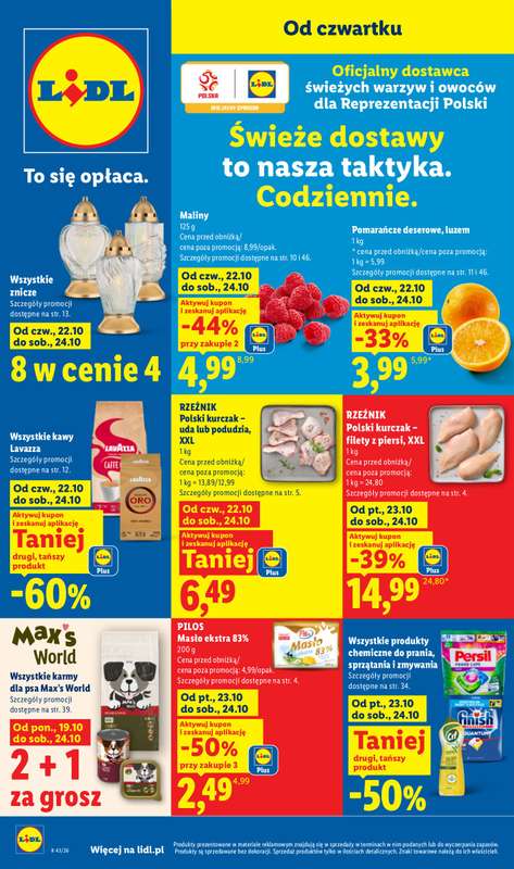 Lidl - gazetka promocyjna Oferta od czwartku od czwartku 22.10 do soboty 24.10