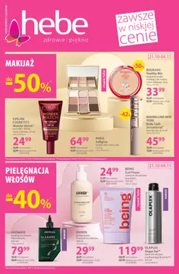 Hebe - gazetka promocyjna Gazetka od środy 21.10 do środy 04.11