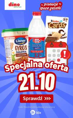 Dino - gazetka promocyjna Specjalna oferta na 21.10.2026 - promocje spoza gazetki od środy 21.10 do środy 21.10