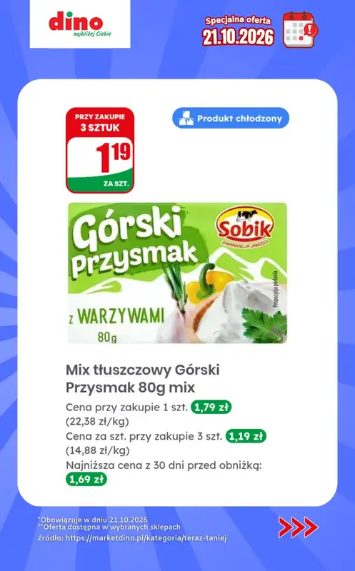 Dino - gazetka promocyjna Specjalna oferta na 21.10.2026 - promocje spoza gazetki od środy 21.10 do środy 21.10 - strona 10
