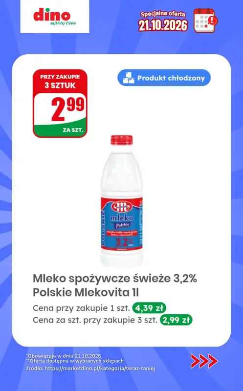 Dino - gazetka promocyjna Specjalna oferta na 21.10.2026 - promocje spoza gazetki od środy 21.10 do środy 21.10 - strona 3