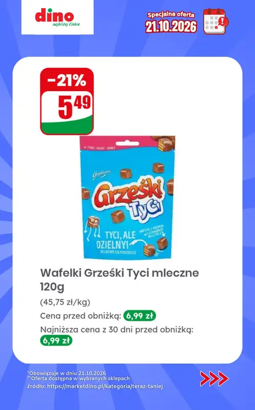 Dino - gazetka promocyjna Specjalna oferta na 21.10.2026 - promocje spoza gazetki od środy 21.10 do środy 21.10 - strona 7