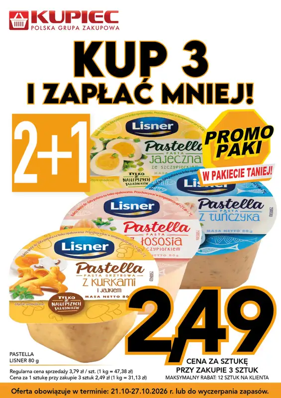 Kupiec - gazetka promocyjna Promopaki od środy 21.10 do wtorku 27.10 - strona 9