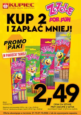 Kupiec - gazetka promocyjna Promopaki od środy 21.10 do wtorku 27.10 - strona 19