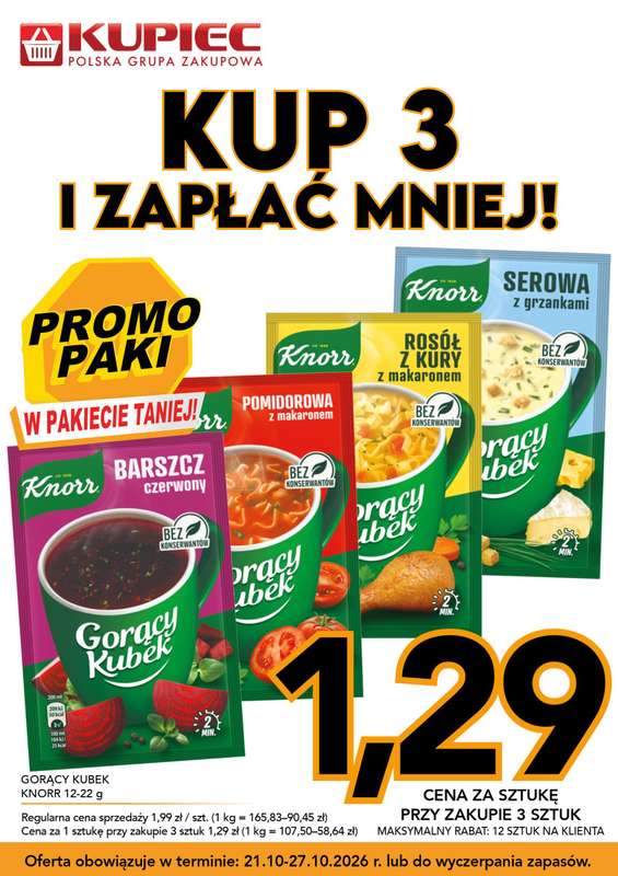 Kupiec - gazetka promocyjna Promopaki od środy 21.10 do wtorku 27.10 - strona 7
