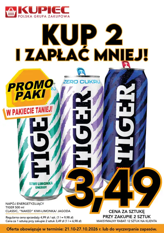 Kupiec - gazetka promocyjna Promopaki od środy 21.10 do wtorku 27.10 - strona 16