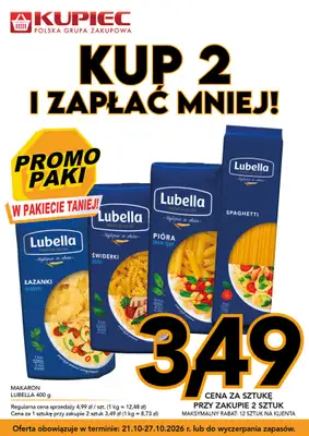 Kupiec - gazetka promocyjna Promopaki od środy 21.10 do wtorku 27.10 - strona 10