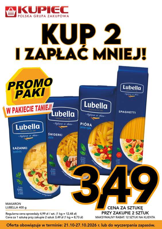 Kupiec - gazetka promocyjna Promopaki od środy 21.10 do wtorku 27.10 - strona 10