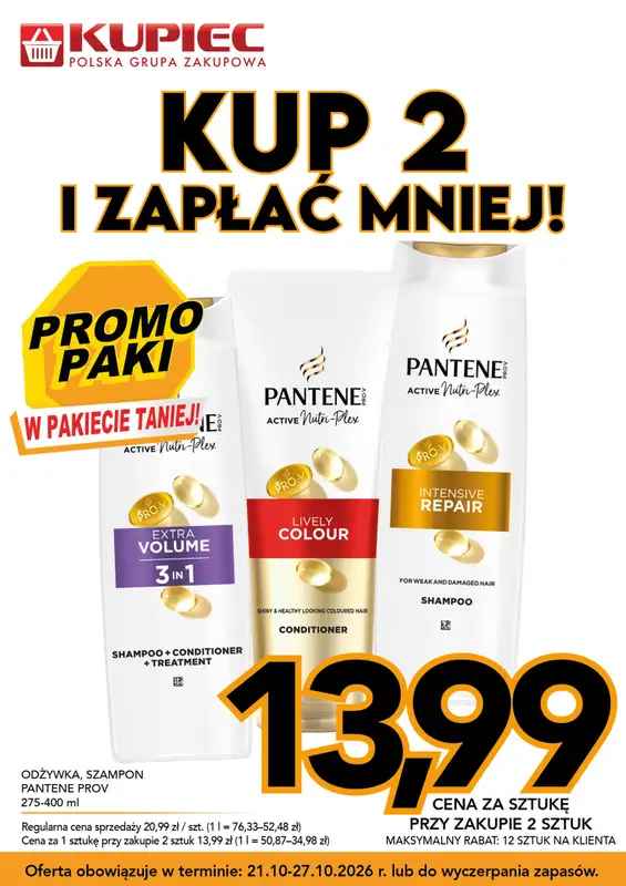 Kupiec - gazetka promocyjna Promopaki od środy 21.10 do wtorku 27.10 - strona 14