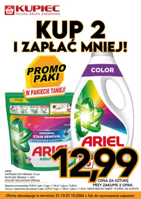 Kupiec - gazetka promocyjna Promopaki od środy 21.10 do wtorku 27.10