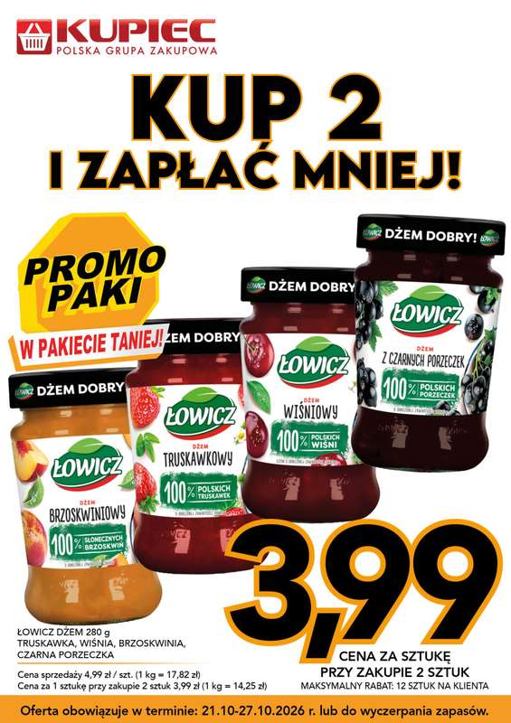 Kupiec - gazetka promocyjna Promopaki od środy 21.10 do wtorku 27.10 - strona 11