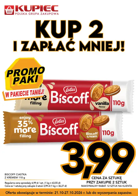 Kupiec - gazetka promocyjna Promopaki od środy 21.10 do wtorku 27.10 - strona 2