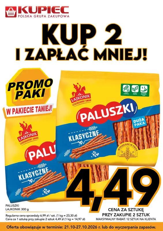 Kupiec - gazetka promocyjna Promopaki od środy 21.10 do wtorku 27.10 - strona 8