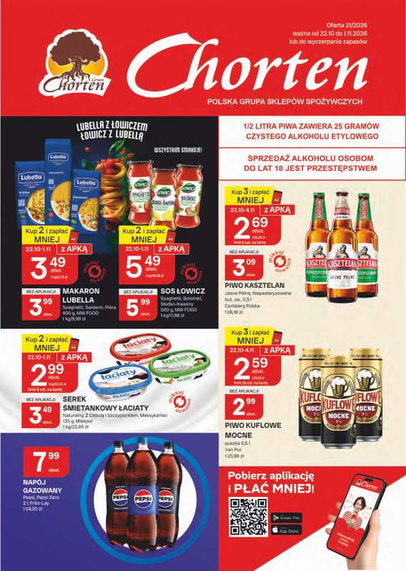 Chorten - gazetka promocyjna Gazetka Lubelskie Radom Market od czwartku 22.10 do niedzieli 01.11