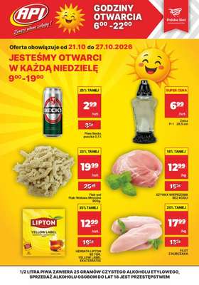 API Market - gazetka promocyjna Gazetka od środy 21.10 do wtorku 27.10