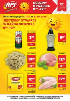 API Market - gazetka promocyjna Gazetka od środy 21.10 do wtorku 27.10