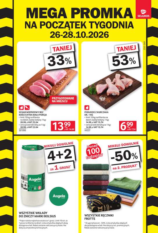 Selgros - gazetka promocyjna Mega Promka od poniedziałku 26.10 do środy 28.10