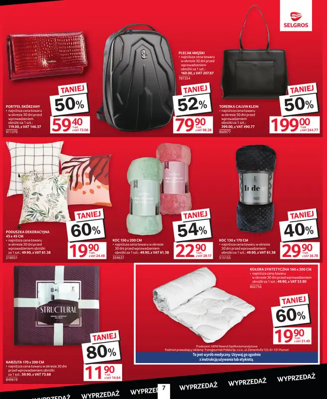 Selgros - gazetka promocyjna Wielka wyprzedaż od czwartku 22.10 do soboty 24.10 - strona 7