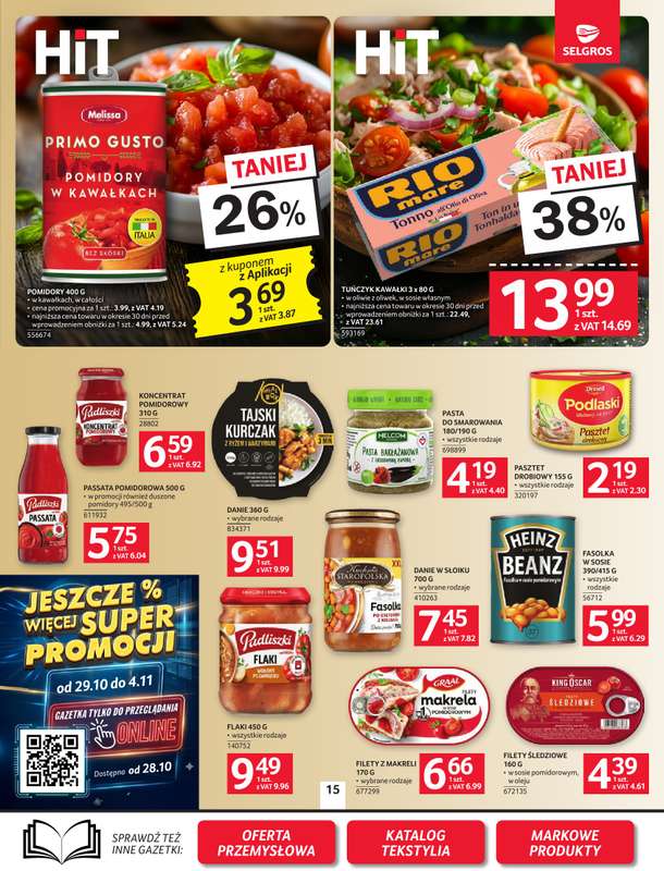 Selgros - gazetka promocyjna Oferta spożywcza od czwartku 22.10 do środy 04.11 - strona 15