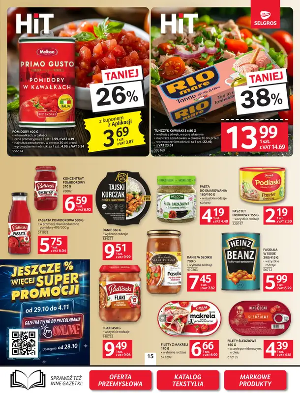 Selgros - gazetka promocyjna Oferta spożywcza od czwartku 22.10 do środy 04.11 - strona 15