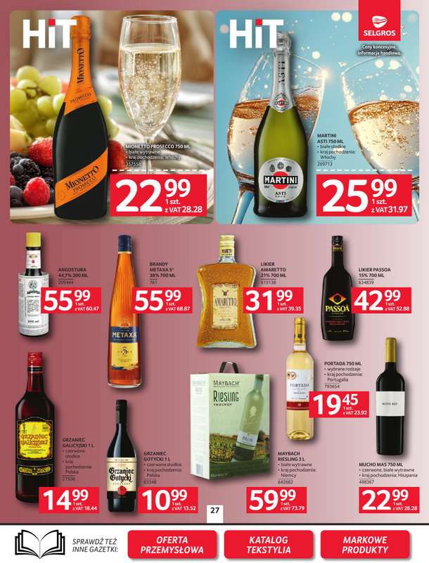 Selgros - gazetka promocyjna Oferta spożywcza od czwartku 22.10 do środy 04.11 - strona 27