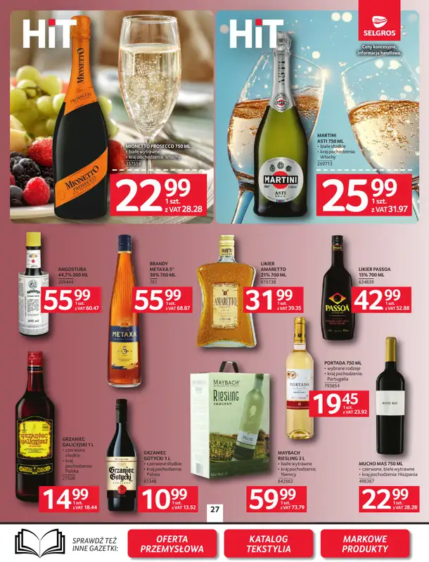 Selgros - gazetka promocyjna Oferta spożywcza od czwartku 22.10 do środy 04.11 - strona 27