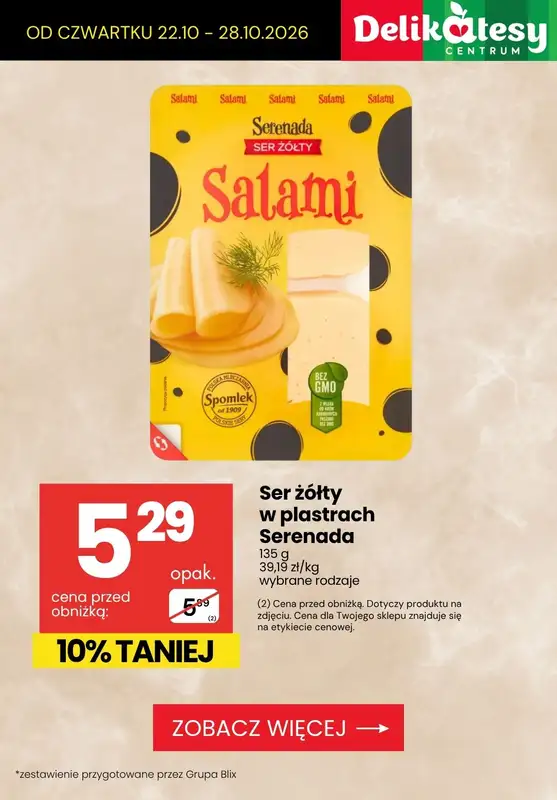 Delikatesy Centrum - gazetka promocyjna Produkty na kanapkę do -32% taniej! od czwartku 22.10 do środy 28.10 - strona 10