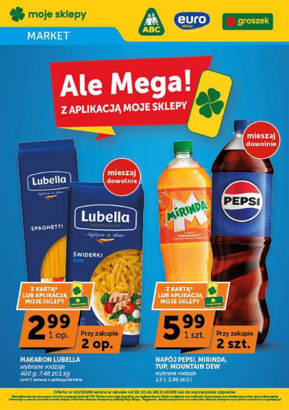 Groszek - gazetka promocyjna Gazetka Market od czwartku 22.10 do środy 28.10