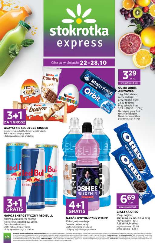 Stokrotka - gazetka promocyjna Gazetka Express od czwartku 22.10 do środy 28.10