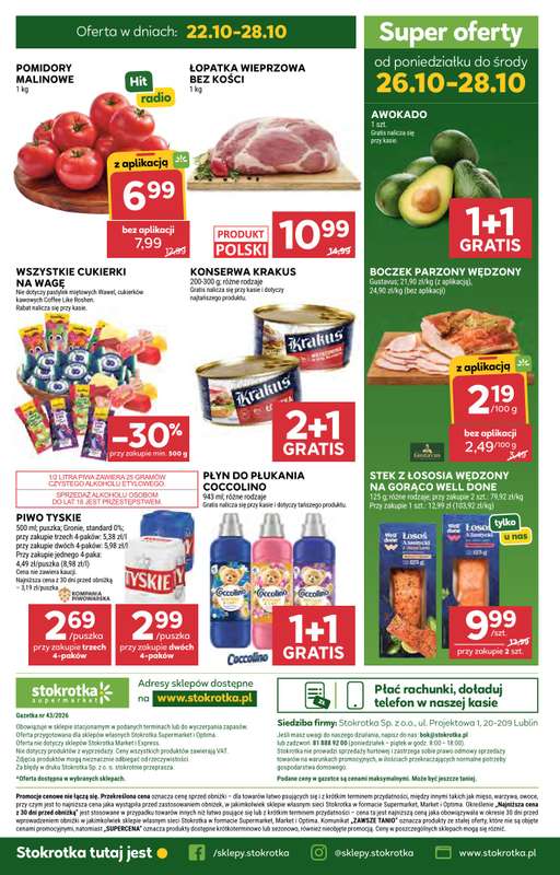 Stokrotka - gazetka promocyjna Gazetka Supermarket od czwartku 22.10 do środy 28.10 - strona 54