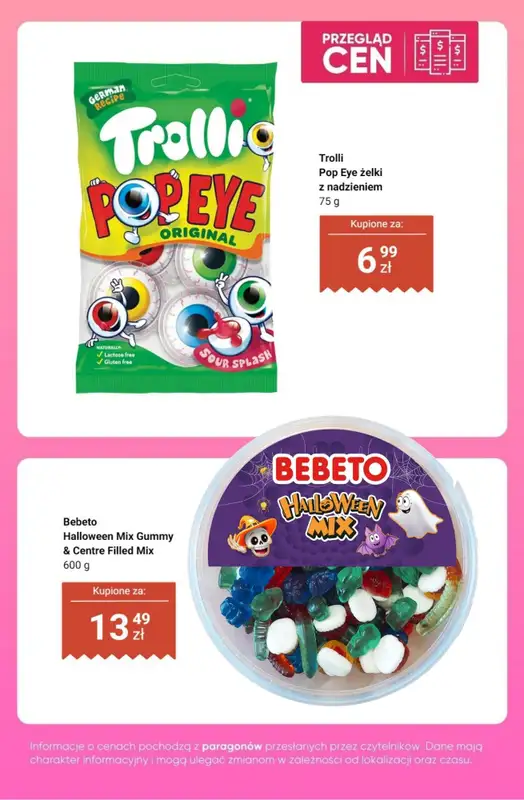 Dino - gazetka promocyjna Słodycze na HALLOWEEN - przegląd cen od czwartku 22.10 do wtorku 27.10 - strona 3
