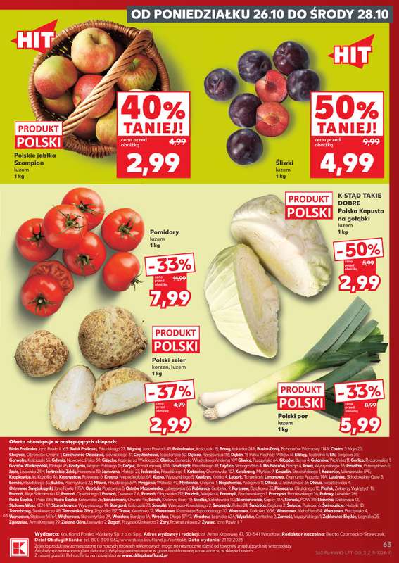 Kaufland - gazetka promocyjna Gazetka Tygodnia od czwartku 22.10 do środy 28.10 - strona 65