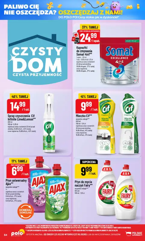 POLOmarket - gazetka promocyjna Gazetka od środy 21.10 do wtorku 27.10 - strona 64
