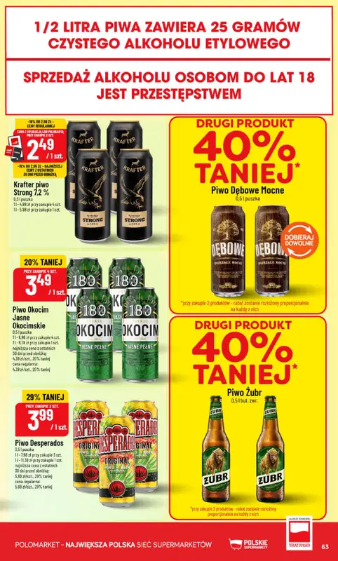 POLOmarket - gazetka promocyjna Gazetka od środy 21.10 do wtorku 27.10 - strona 63