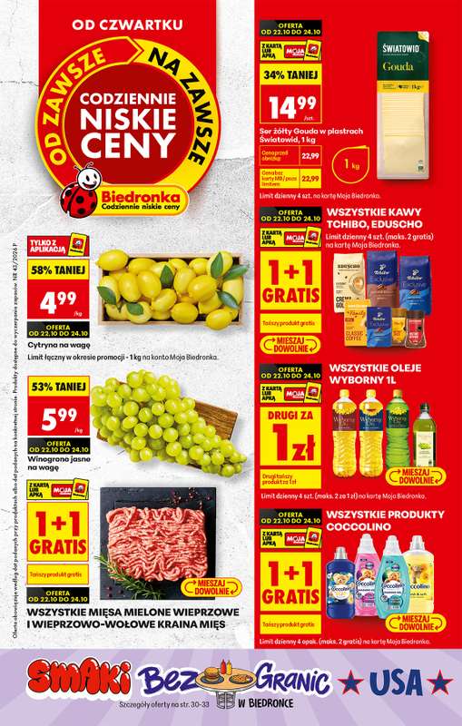Biedronka - gazetka promocyjna Od czwartku od czwartku 22.10 do środy 28.10
