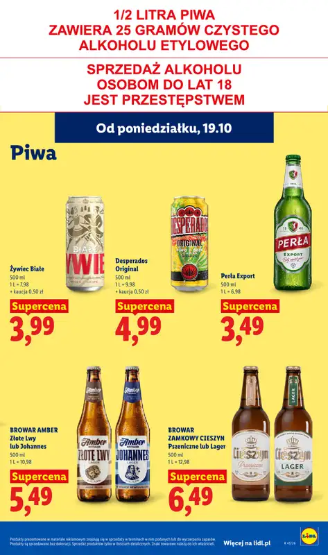 Lidl - gazetka promocyjna Oferta od poniedziałku od poniedziałku 19.10 do środy 21.10 - strona 87