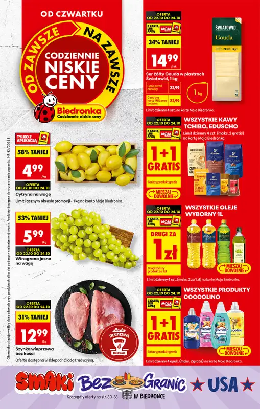 Biedronka - gazetka promocyjna Od czwartku, Z ladą tradycyjną  