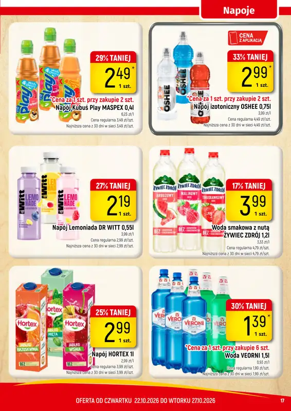 Delikatesy Piotruś Pan - gazetka promocyjna Gazetka od czwartku 22.10 do wtorku 27.10 - strona 17