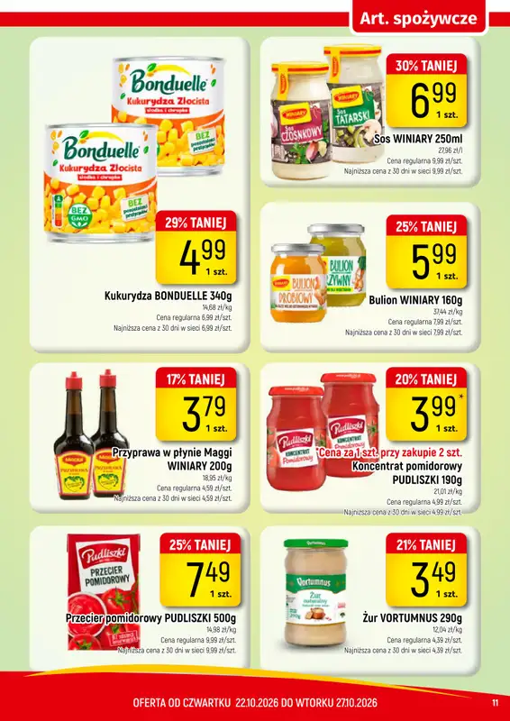 Delikatesy Piotruś Pan - gazetka promocyjna Gazetka od czwartku 22.10 do wtorku 27.10 - strona 11
