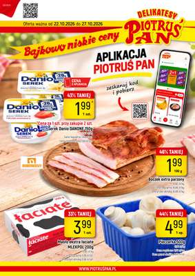 Delikatesy Piotruś Pan - gazetka promocyjna Gazetka od czwartku 22.10 do wtorku 27.10