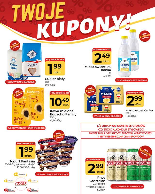 Społem Częstochowa - gazetka promocyjna Plakaty promocyjne od czwartku 29.10 do środy 04.11 - strona 2