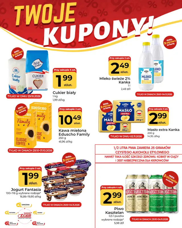 Społem Częstochowa - gazetka promocyjna Plakaty promocyjne od czwartku 29.10 do środy 04.11 - strona 2