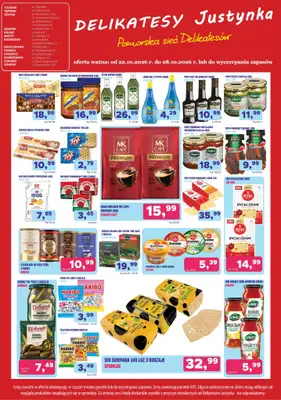 Delikatesy Justynka - gazetka promocyjna Gazetka od czwartku 22.10 do środy 28.10 - strona 2