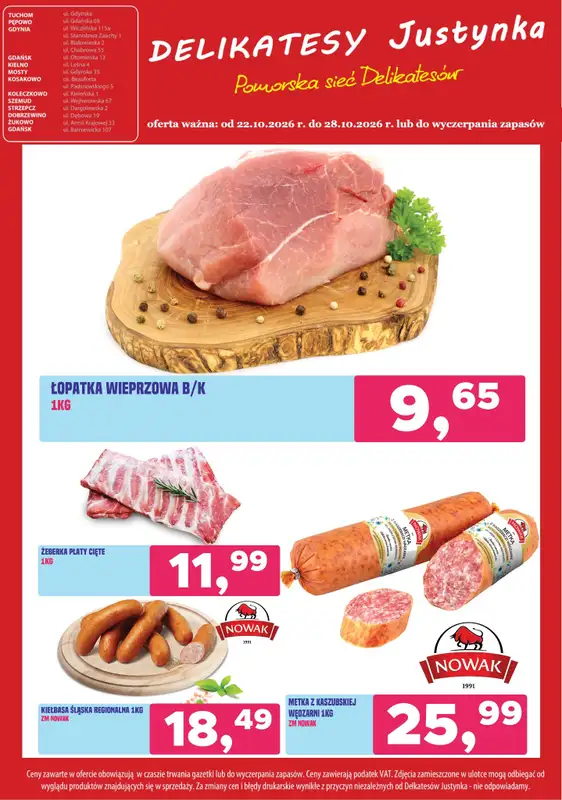 Delikatesy Justynka - gazetka promocyjna Gazetka od czwartku 22.10 do środy 28.10 - strona 4