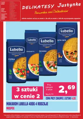 Delikatesy Justynka - gazetka promocyjna Gazetka od czwartku 22.10 do środy 28.10 - strona 3