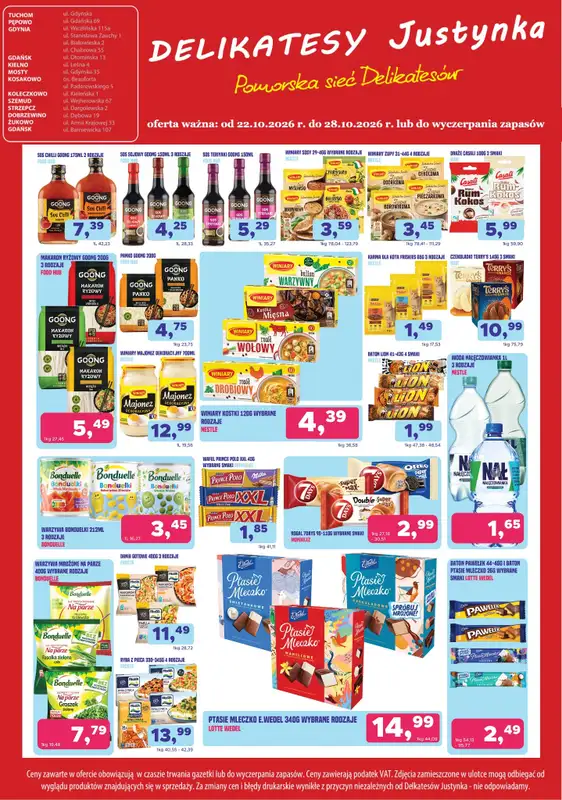 Delikatesy Justynka - gazetka promocyjna Gazetka od czwartku 22.10 do środy 28.10 - strona 5