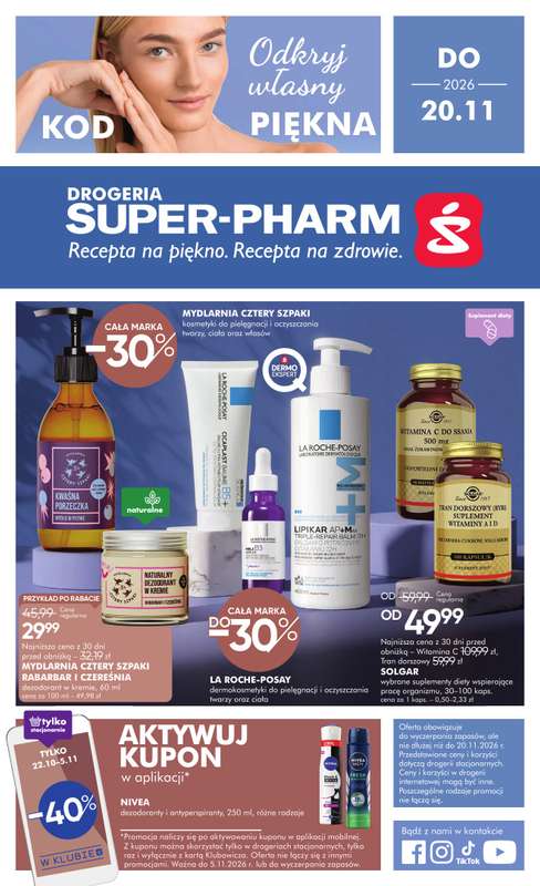 Super-Pharm - gazetka promocyjna Gazetka od czwartku 22.10 do piątku 20.11